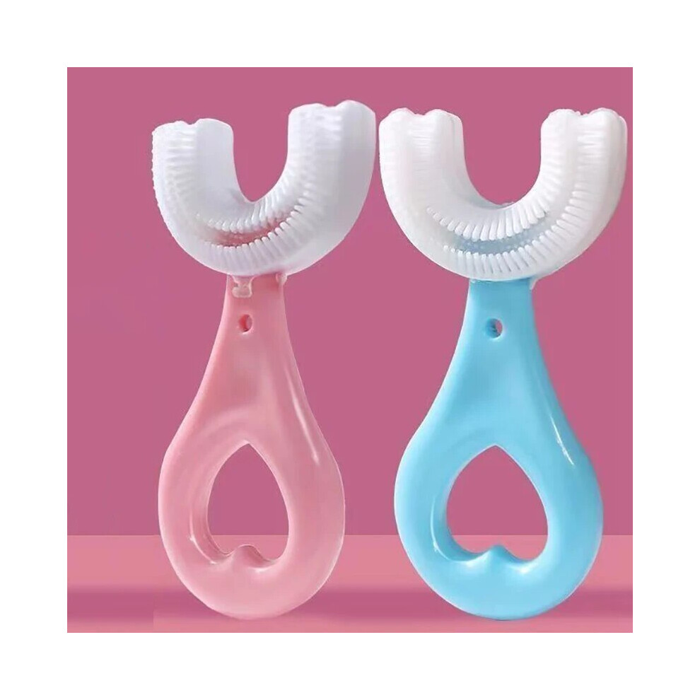 2Pcs U Shaped Kids Toothbrush Baby Teeth Cleaning Brushing Instrument Children Oral Cleaning Toothbrush Brushing Maxpower