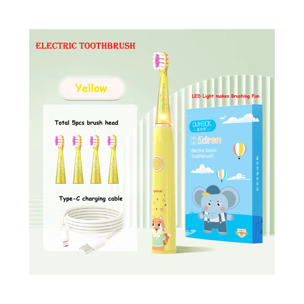 Maxpower Children Sonic Electric Toothbrush Cartoon Kids With Replace The Toothbrush Head Ultrasonic Electric Toothbrush