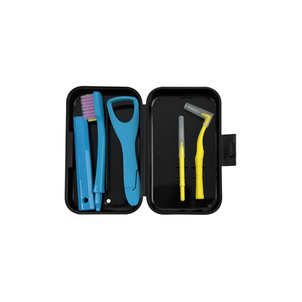 Maxpower Oral Cleaning Care Kits With Toothbrush Interdental Brush Tongue Brush Scraper Portable Box Orthodontic Oral Hygiene