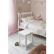 Sussex Bedside Cabinet Side Table in Classic White