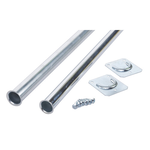 Cano de Roupeiro Pro CD-0024-18/30ZC Ajustável, Prata, 18 por 30 Polegadas, Galvanizado