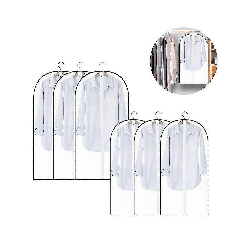 (As Show, One Size) Garment Bags For Hanging Clothes, Set Of 6 Suit Bags Dust-Proof Clothes Cover Bags Peva Moth-Proof Breathable Clothes Protectors W 5063595943959