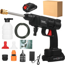 Cordless High Pressure Car Washer 24.5Bar/350PSI Portable Cordless High Pressure Washer 1500mAh*2 Battery Powered High Pressure Washer