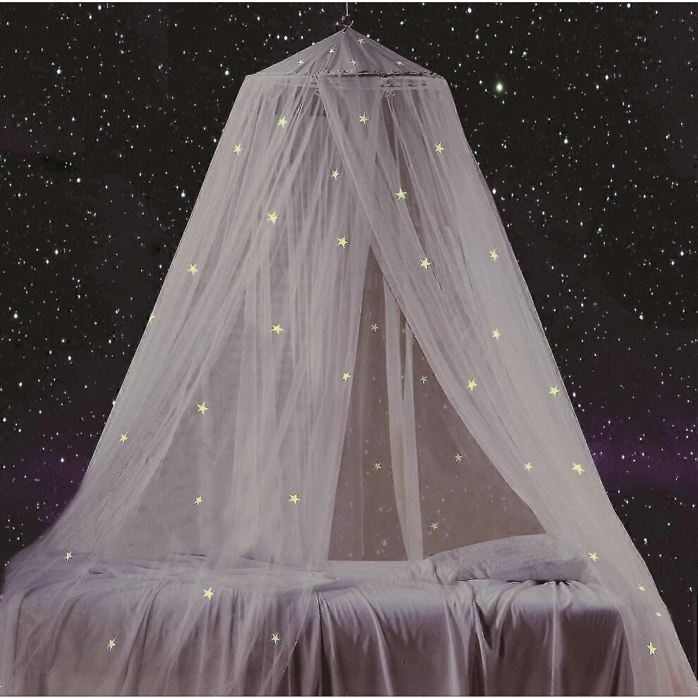 (As Show, One Size) Fluorescent Stars Bed Canopy Glow In The Dark, Great Gift 5062994777202