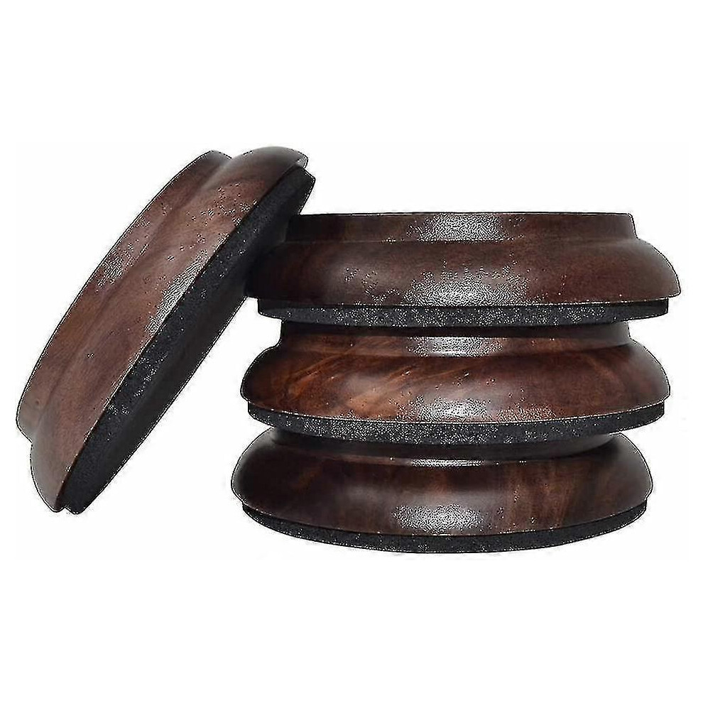 (Black Walnut, One Size) 4Pcs Upright Piano Caster Cups,Premium Hardwood Piano Caster Pads Furniture Leg 5062994748394