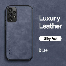 (blue, Samsung Galaxy A36) Luxury Leather Case For Samsung Galaxy A56 A36 A54 A34 A25 A15 A05 A55 A53 A13 A72 A52 S24 S23 S22 S21 Ultra Soft Silicone Frame Phone Cover