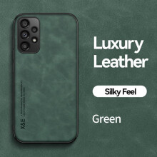 (green, Samsung Galaxy A56) Luxury Leather Case For Samsung Galaxy A56 A36 A54 A34 A25 A15 A05 A55 A53 A13 A72 A52 S24 S23 S22 S21 Ultra Soft Silicone Frame Phone Cover