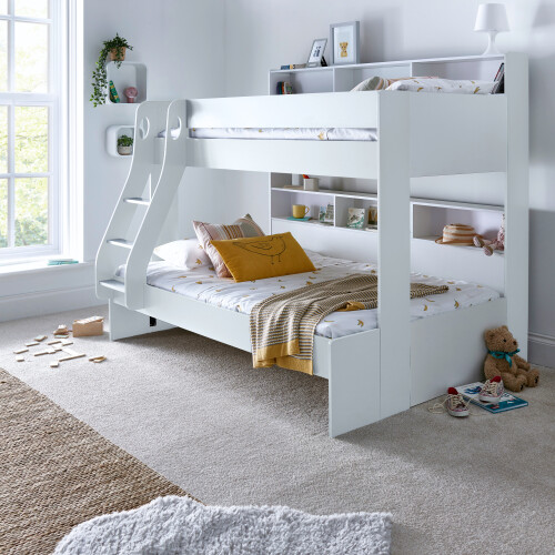 Bedmaster (White, Yes) Oliver Triple Sleeper Storage Bunk Bed 2