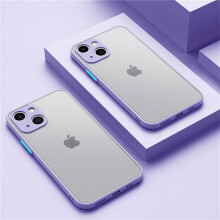 (purple, iPhone 7) Half Clear Matte Case for iPhone 16 15 14 13 12 11 Pro Max X XR Xs SE 2022 2020 7 8 Plus 6 6s 13 Mini Case Cover Armor Bumper Shockproof
