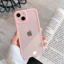 (pink, For iPhone XS Max) Candy Shockproof Silicone Bumper Phone Case For iPhone 14 11 12 13 Pro Max X XS XR 8 7 Plus SE Transparent Protection Back Cover