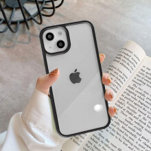 (black, For iPhone12 Mini) Candy Shockproof Silicone Bumper Phone Case For iPhone 14 11 12 13 Pro Max X XS XR 8 7 Plus SE Transparent Protection Back Cover