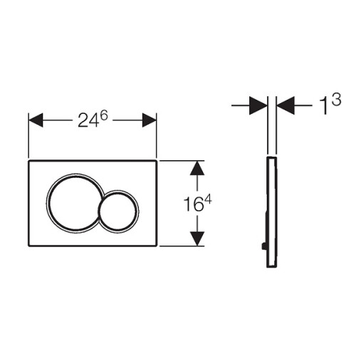Geberit Geberit Sigma01 Dual Flush Plate Gloss Chrome 115.770.21.5 2