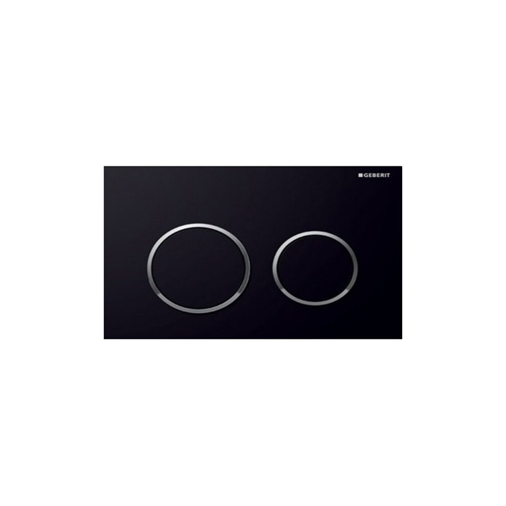 Geberit Omega20 Dual Flush Plate Black Gloss Chrome 115.085.KM.1