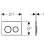 Geberit Geberit Omega20 Dual Flush Plate Black Gloss Chrome 115.085.KM.1 2