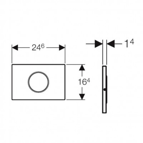 Geberit Geberit Sigma10 Single Flush Plate Black 115.758.KM.5 2