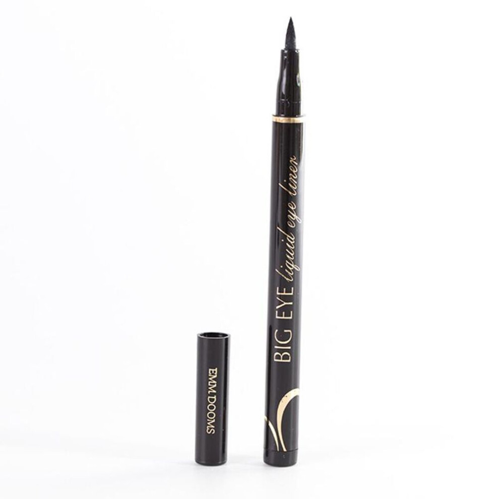 (black) Korean Lady Waterproof Durable Long-lasting Quick-drying Smooth Matte Stamp Liquid Eyeliner