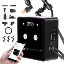 (4 nozzles) Wifi Automatic Sprayer Rainforest Terrarium Timed Fogging System Reptile Intelligent Humidification Spray Kit with 360 Rotatable Nozzle