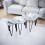 Vida Designs (Grey) Brooklyn Nest of 3 Coffee Side Tables 5