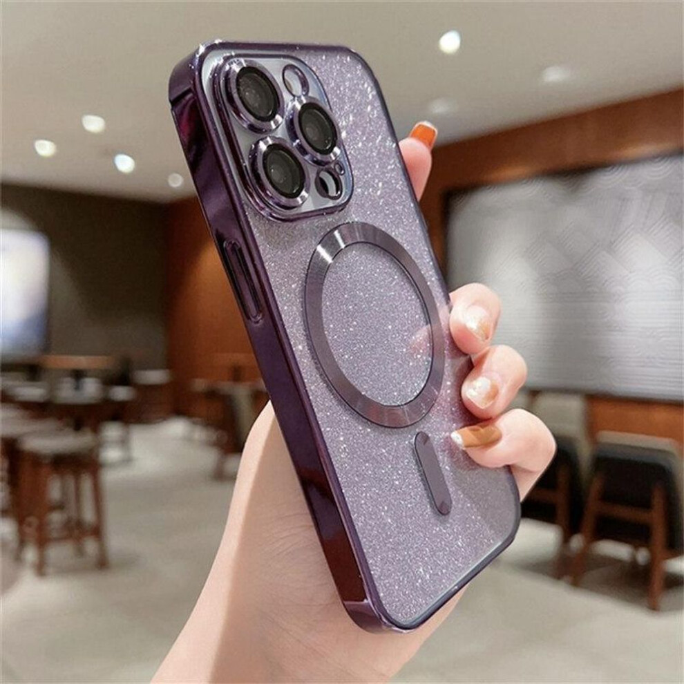 (purple, iPhone 11 Pro) Magsafe Wireless Case for iPhone 14-11 Series