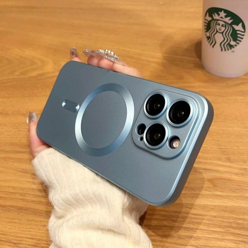 (blue, For iPhone 14 ProMax) For Magsafe Magnetic Wireless Charge Phone Cases For iPhone 15 14 13 12 11 Pro Max Plus Case Camera Protection Cover Accessories
