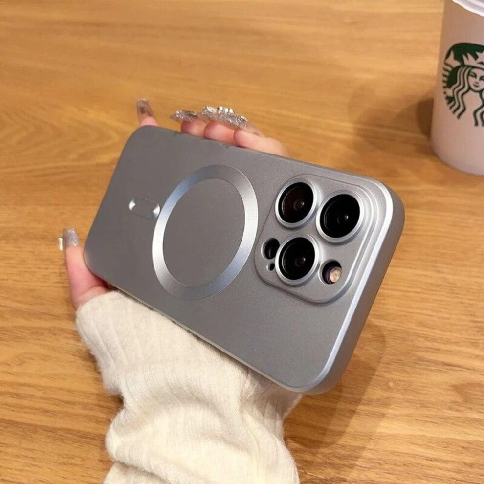 (silver, For iPhone 15 Pro) For Magsafe Magnetic Wireless Charge Phone Cases For iPhone 15 14 13 12 11 Pro Max Plus Case Camera Protection Cover Accessories