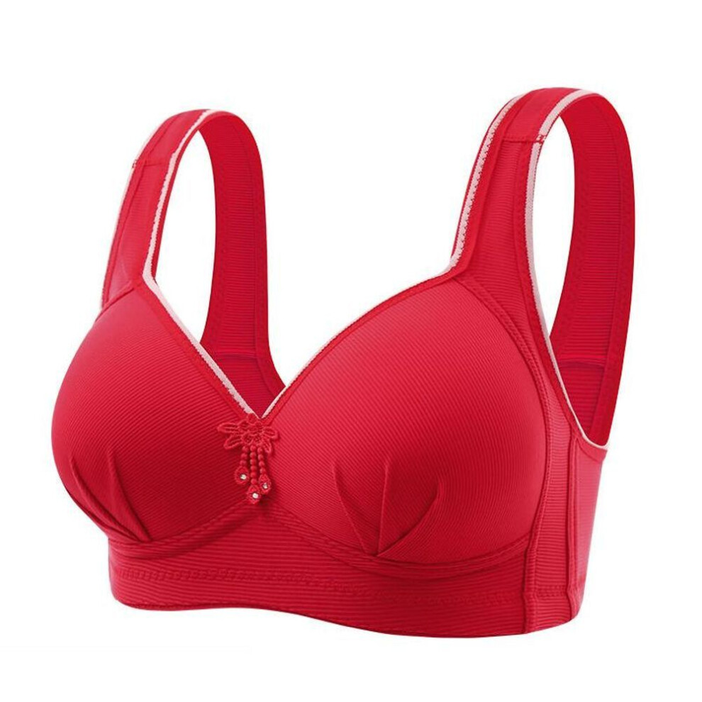 (red, 95B) Female Underwear Breast Push Up Bra Padded Brassiere Lace Bras for Women Pushup Bra