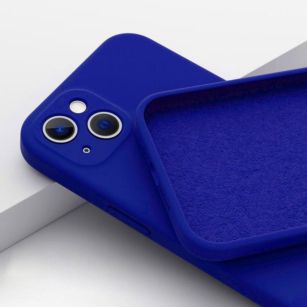 (navy blue, iPhone 11 Pro Max) Color Dark Purple Square Liquid Silicone Phone Case For iPhone 12 13 14 Pro Max Mini 14 Plus Full X XS MAX 6 6S 7 8 SE 2022 Protection Cover