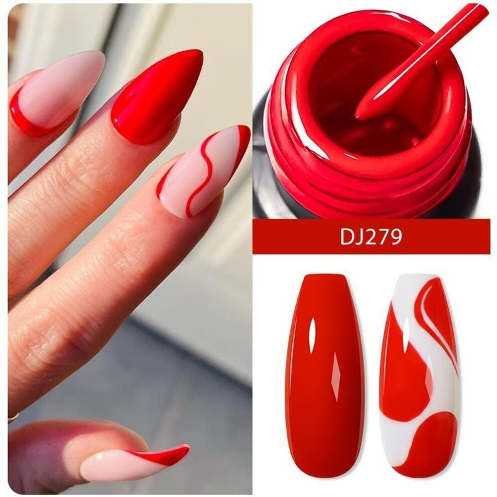 (Q42514) 5ml Silver Metallic Effect Liner Gel Nail Polish French Multifunction Painting Flower Nail Art Drawing Uv Gel Varnish