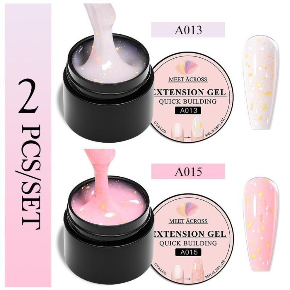 (2pcs/set-4) 2Pcs Baby Boomer Extension Nail Gel Set UV Builder Ombre Nails Camouflage Quick Extension Gel Extended Nails Art Kits Manicure