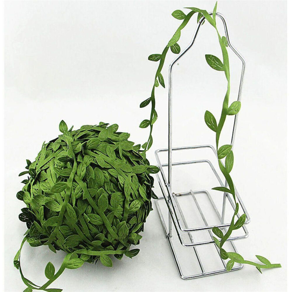 (as the picture) Leaf-Shaped Artificial Green Leaves For Wedding Decoration DIY Gift Scrapbooking Craft Fake Flower