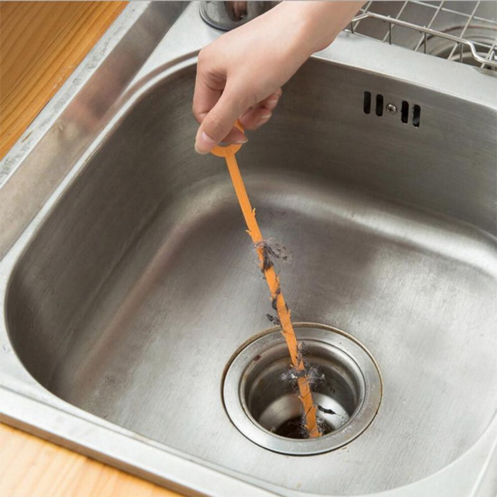 (as the picture) Kitchen Sewer Cleaning Brush Toilet Dredge Pipe Snake Brush Tools Bathroom Kitchen Accessories