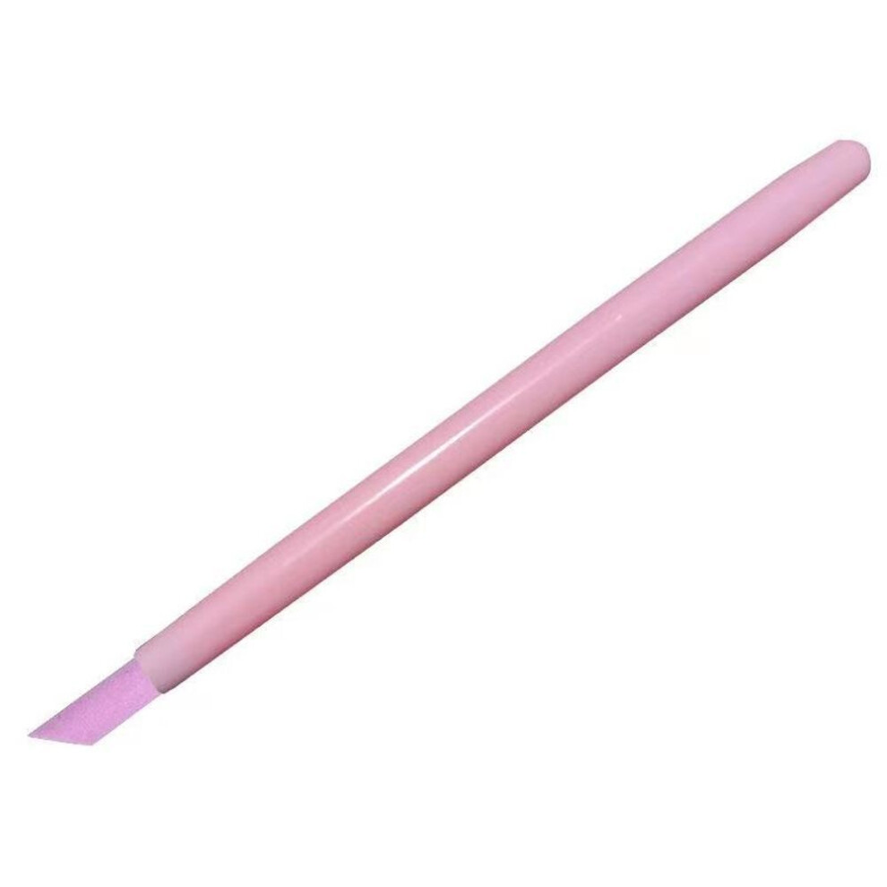 (pink) Manicure Brush Pen Dead Skin Polishing Quartz Pen Manicure Tools