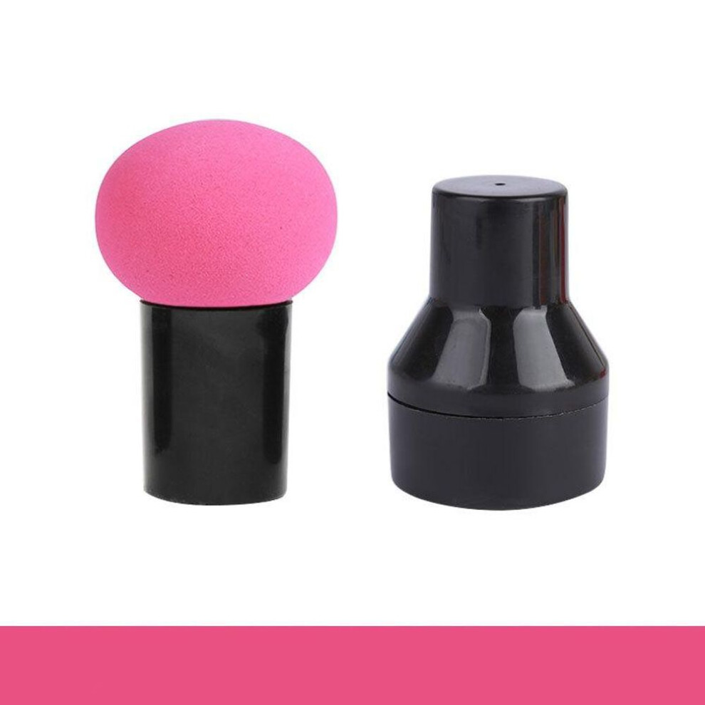 (rose red, with box) Mushroom Head Cosmetic Puff Foundation Makeup Sponge Powder Puff Smooth Sponge  Multi- Function Dry & Wet Beauty Makeup Tool
