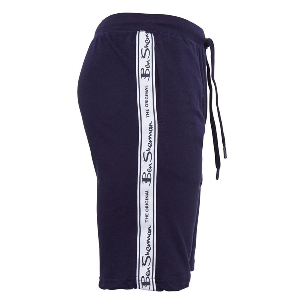 (Navy, Large) Ben Sherman Jorge Jersey Lounge Shorts