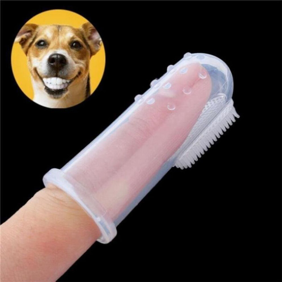 (as the picture) Super Soft Pet Finger Toothbrush Dog Brush Addition Bad Breath Teeth Care Dog Cat Cleaning Supplies