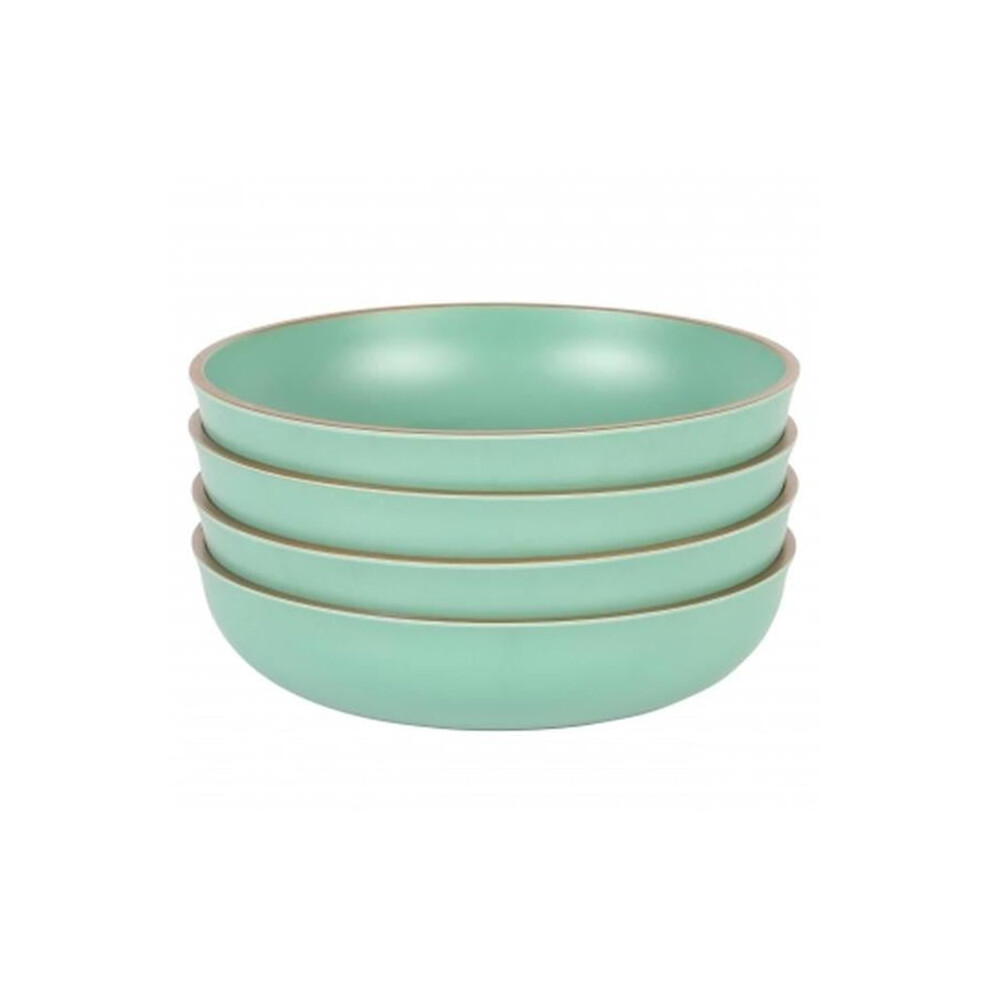 Gibson Home 136607.04 8.5 in. Rockabye Melamine Dinner Bowl Set, Green - 4 Piece-image-OPC-PGB29WH-NEW