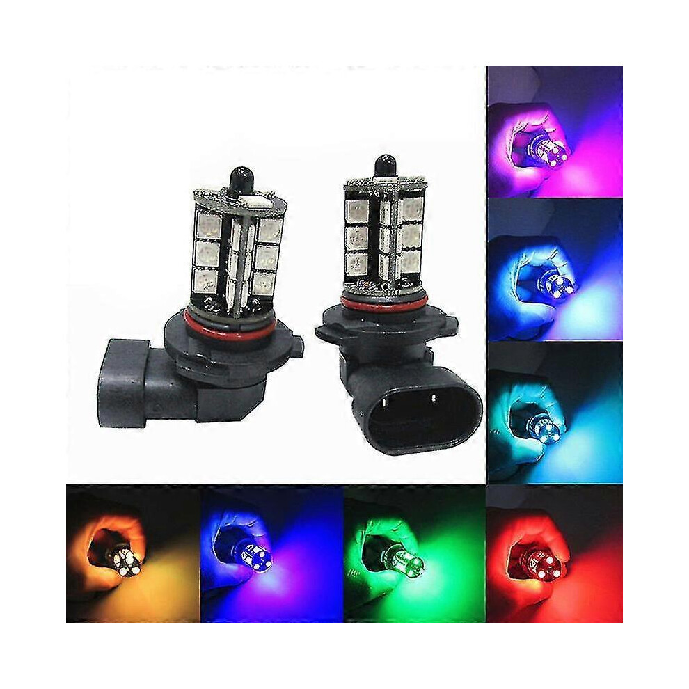 (As Show, One Size) 2X H11 H8 H9 5050 Led 27Smd Rgb Car Headlight Fog Light Bulb Lamp Remote Control 5062994744068