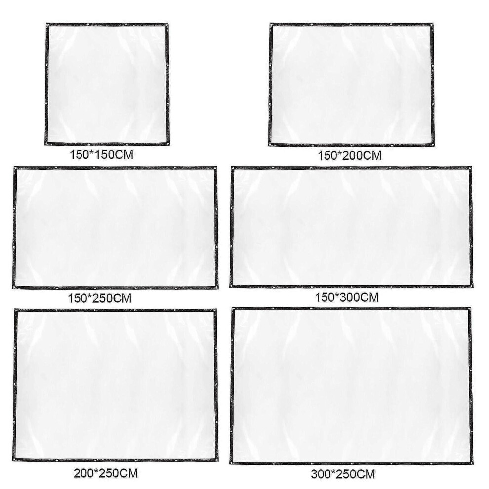 (150*150cm, One size) 3mx2.5m Waterproof Tarpaulin Tarp Canvas Camping Poly Tarps Heavy Duty Cover-image-OPC-PGB2BPK-NEW