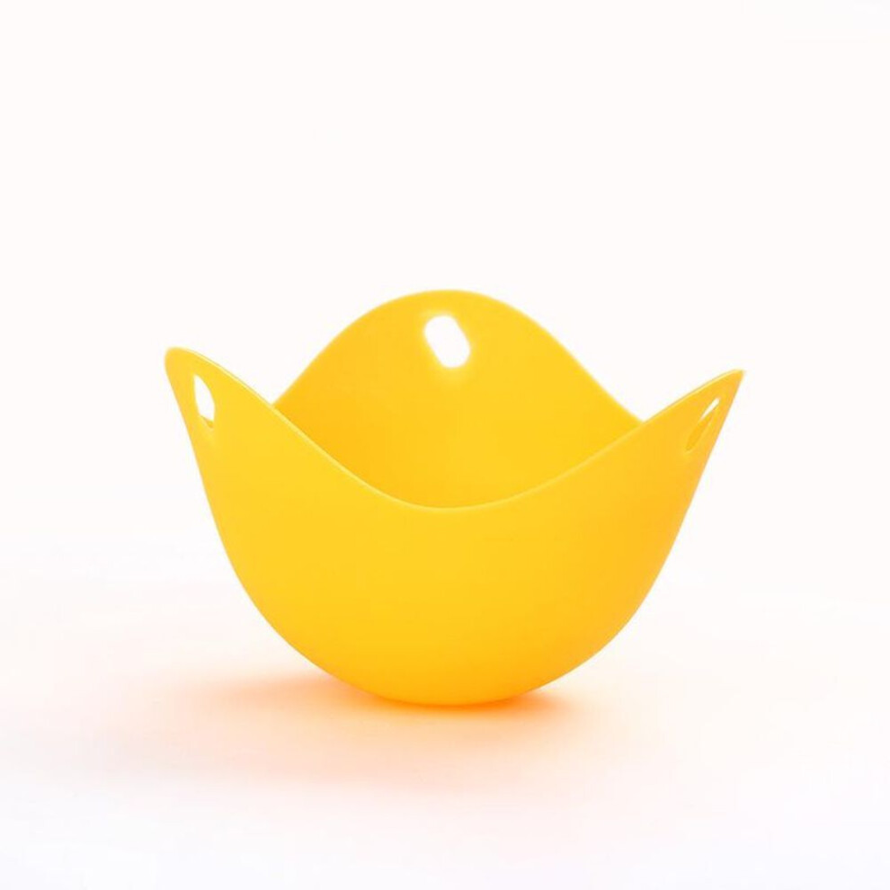 (yellow) 1/4pcs Silicone Egg Poacher Cups Egg Boiler Mold Cup For Microwave Air Fryer Stovetop Eggs Cooking