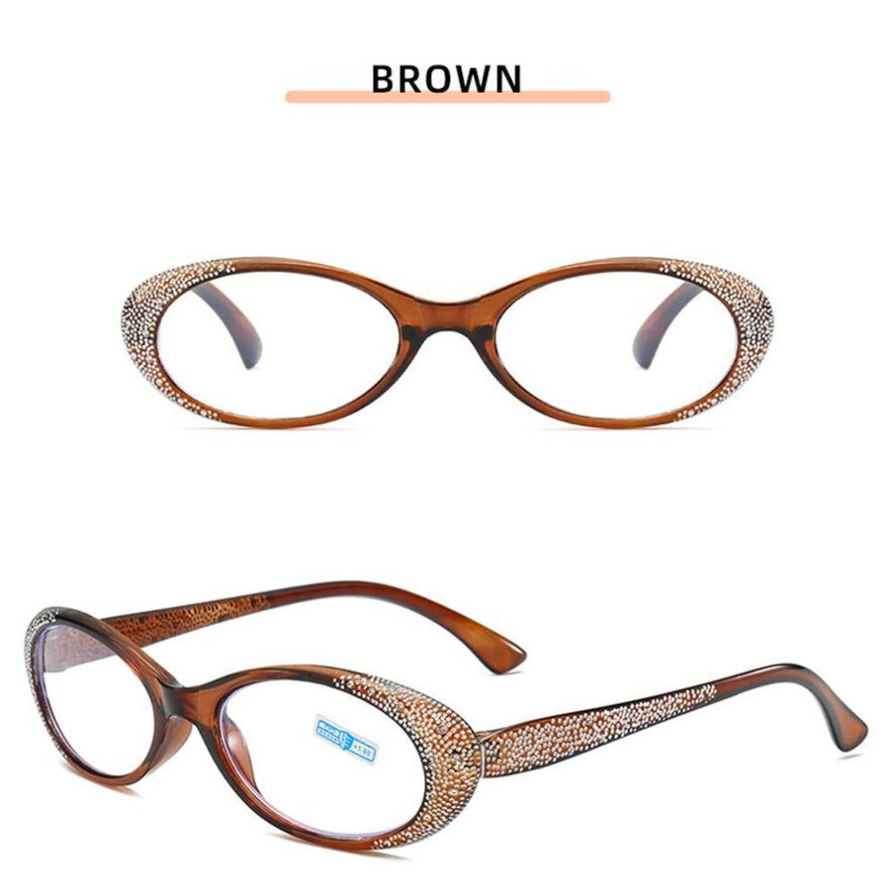 (brown, +1.5) Fashionable Reading Glasses Anti Blue Light Reading Glasses Non-polarized Fashion Accessory