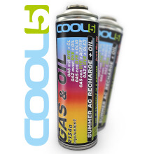 COOL5 R12/R134a AC Recharge Gas & Oil Premium Aircon Top-Up (500ml)