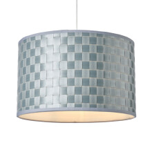 (Silver) Litecraft Sovin Woven Easy Fit Drum Light Shade