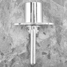 Schubladenschloss mit Zylinderdurchmesser, silberfarben, Metall, mit 2 Schl?sseln, 19 mm