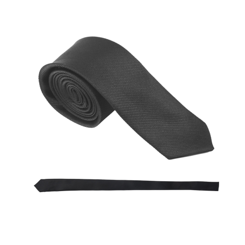 2" Φαρδύ μοτίβο Self Tie Skinny Necktie Μαύρο για Γυναικεία 2