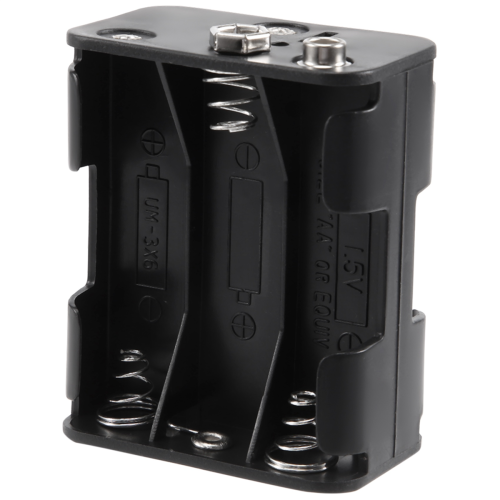 Double Side Spring 6 x 1.5 V AA Battery Holder Case Box Black 2