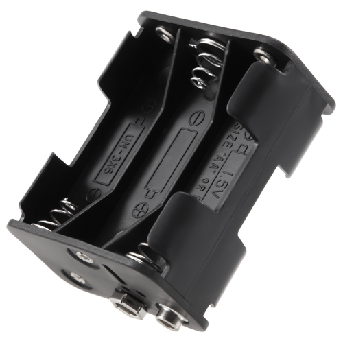 Double Side Spring 6 x 1.5 V AA Battery Holder Case Box Black 1