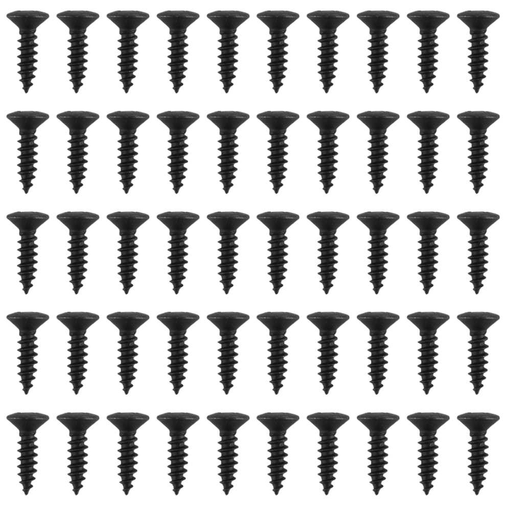 50Pcs Pickguard Screws 3Mm For Strat Style Guitar(Black) Black 4852884988693
