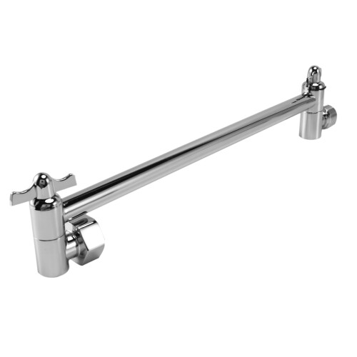 Extens?o de bra?o de chuveiro, extensor, bra?o de altura ajust?vel, bra?o de extens?o de lat?o, cromo polido alto 9 polegadas