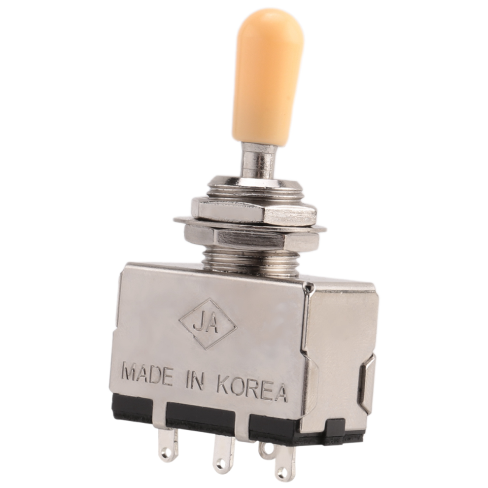 Solid Knob Shaft Box Style For Sg 3 Way Pickup Selector Toggle Switch, Tip Beige 4852884989041