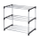 Stackable Small Shoe Rack, Entryway, Hallway and Closet Space Saving Storage Organization (3-Tier, Black) 1